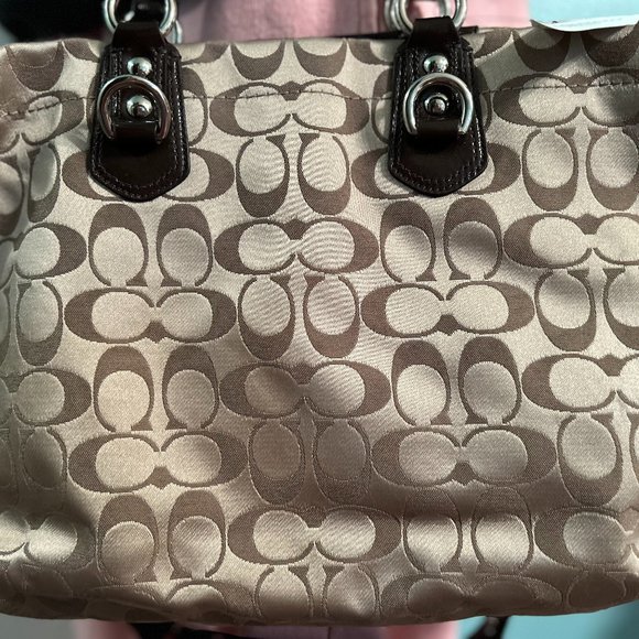 Coach NWT Vintage Ashley Signature Brown Carryall Shoulder Bag F15510 - Picture 5 of 10